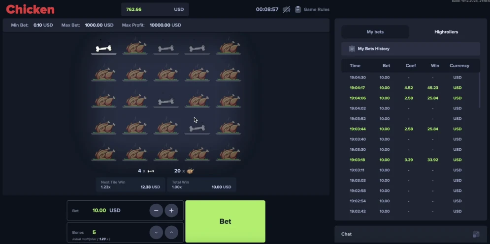 MyStake Chicken Game