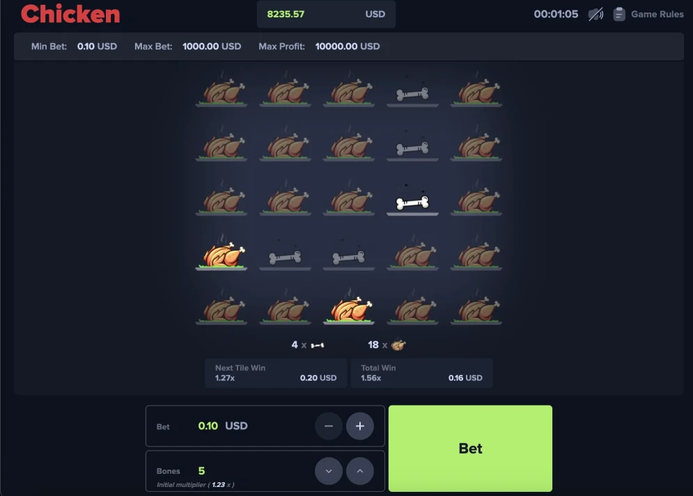 MyStake Chicken Game