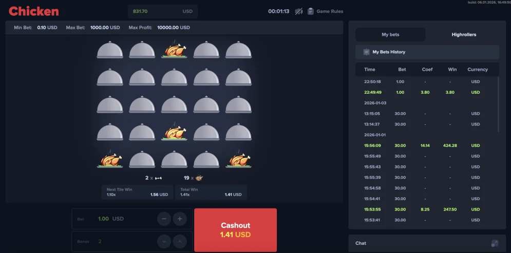 MyStake Chicken Game